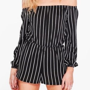 Black and white romper